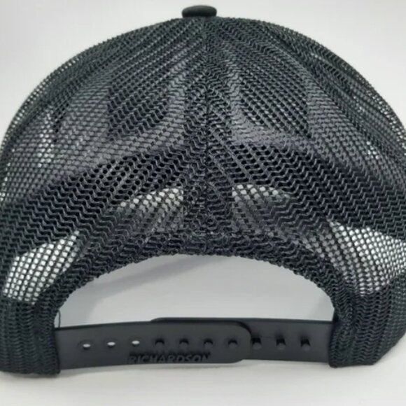 King Ranch Richardson 112 Trucker Mesh Snapback Hat Cap Black Embroidered - Picture 4 of 4